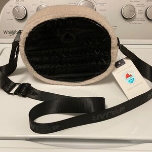 Pajar Black and Cream Sherpa Quilted Bag